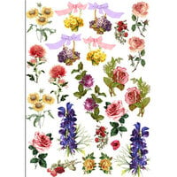 Dress My Craft - Transfer Me - Vintage Flowers - Set Three
