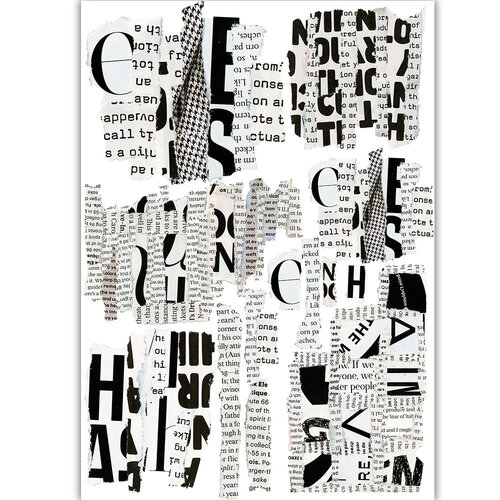 Dress My Craft - Transfer Me - Torn Newspapers