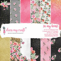 Dress My Craft - 12 x 12 Paper Pad - In My Heart