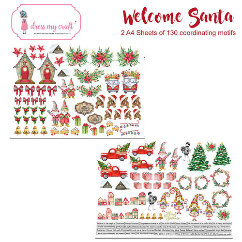 Dress My Craft - Welcome Santa Collection - Motif Sheets