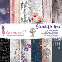Dress My Craft - Scientific Love Collection - 6 x 6 Paper Pack