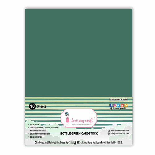 Dress My Craft - A4 Cardstock - Bottle Green - 10 Pack