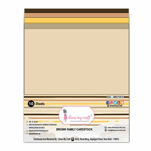 Dress My Craft - A4 Cardstock - Brown Family - 10 Pack