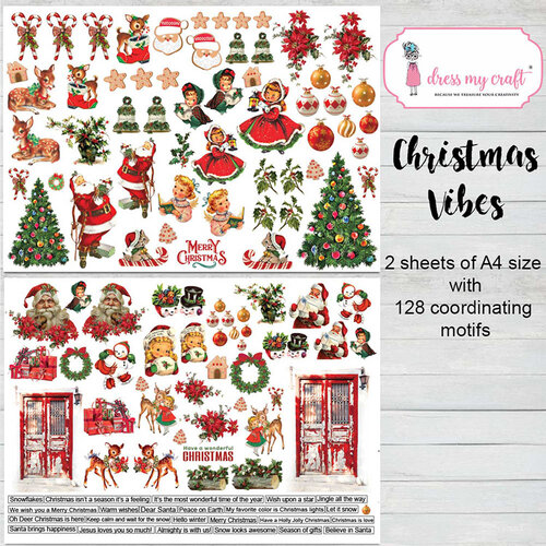 Dress My Craft - Christmas Vibes Collection - Motif Sheets