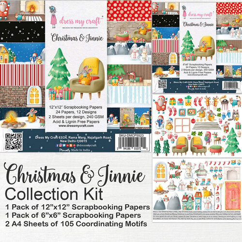 Dress My Craft - Christmas and Jinnie Collection - 12 x 12 Collection Kit