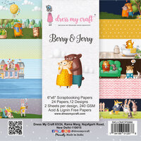 Dress My Craft - Berry and Jerry Collection - 6 x 6 Paper Pad