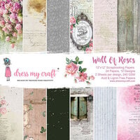 Dress My Craft - 12 x 12 Paper Pad - Wall Of Roses