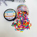 Dress My Craft - Shaker Elements - Heart With Rainbow Sprinkle Slices