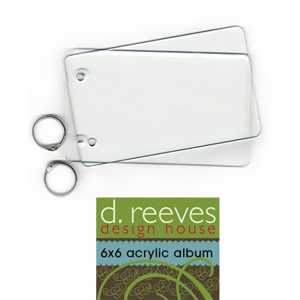 D Reeves Design House - Clear 2-Ring Acrylic Album - 4x6.5