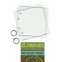 D Reeves Design House - Clear 2-Ring Acrylic Album - 6x6