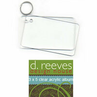 D Reeves Design House - Clear 1-Ring Acrylic Album - 3x5, CLEARANCE