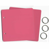 D Reeves Design House - Pink Acrylic 2 Ring Album - 6x6, CLEARANCE