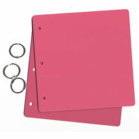 D Reeves Design House - Pink Acrylic 3 Ring Album - 8x8, CLEARANCE