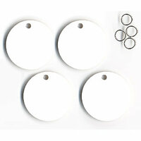 D Reeves Design House - White Acrylic - 4 Pack - 1.5x1.5 Circle Pendants, CLEARANCE