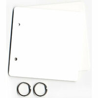 D Reeves Design House - White Acrylic 2 Ring Album - 6x6, CLEARANCE