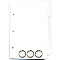 D Reeves Design House - White Acrylic 3 Ring Album - Style File, CLEARANCE