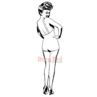 Deep Red Stamps - Cling Mounted Rubber Stamp - Betty Grable