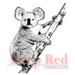 Deep Red Stamps - Cling Mounted Rubber Stamp - Koala Bear