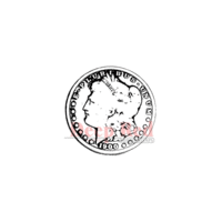 Deep Red Stamps - Cling Mounted Rubber Stamp - Silver Dollar