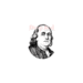 Deep Red Stamps - Cling Mounted Rubber Stamp - Benjamin Franklin