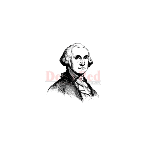 Deep Red Stamps - Cling Mounted Rubber Stamp - George Washington