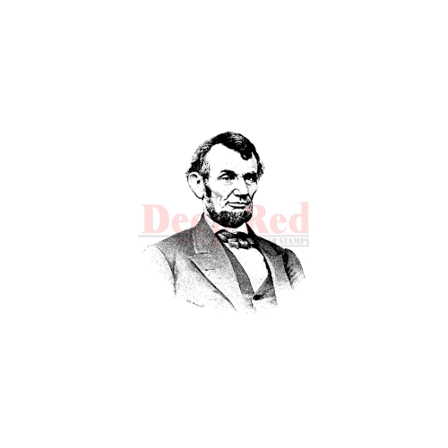 Deep Red Stamps - Cling Mounted Rubber Stamp - Abraham Lincoln
