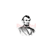 Deep Red Stamps - Cling Mounted Rubber Stamp - Abraham Lincoln