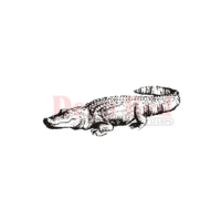 Deep Red Stamps - Cling Mounted Rubber Stamp - Alligator