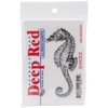 Deep Red Stamps - Cling Mounted Rubber Stamp - Seahorse