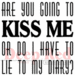 Deep Red Stamps - Cling Mounted Rubber Stamp - Kiss Me Sentiment