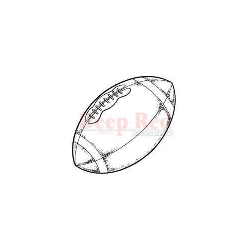 Deep Red Stamps - Cling Mounted Rubber Stamp - Football