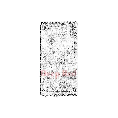 Deep Red Stamps - Cling Mounted Rubber Stamp - Grunge Ticket