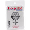 Deep Red Stamps - Cling Mounted Rubber Stamp - Antique Globe