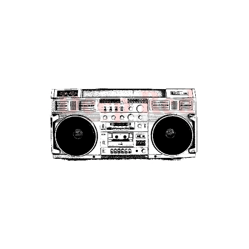 Deep Red Stamps - Cling Mounted Rubber Stamp - Boombox