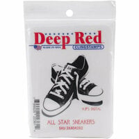 Deep Red Stamps - Cling Mounted Rubber Stamp - All Star Sneakers