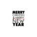 Deep Red Stamps - Cling Mounted Rubber Stamp - Merry Christmas and Happy New Year