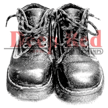 Deep Red Stamps - Cling Mounted Rubber Stamp - Doc Martens Boots