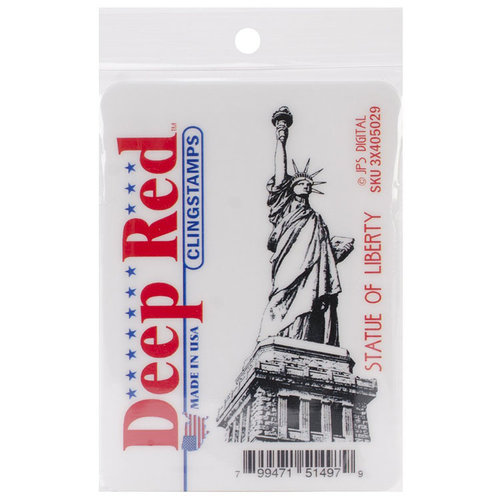 Deep Red Stamps - Cling Mounted Rubber Stamp - Statue of Liberty