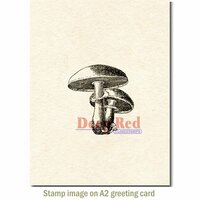 Deep Red Stamps - Cling Mounted Rubber Stamp - Mushrooms