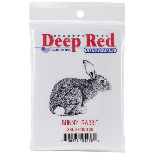 Deep Red Stamps - Cling Mounted Rubber Stamp - Bunny Rabbit
