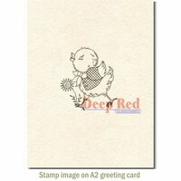 Deep Red Stamps - Cling Mounted Rubber Stamp - Spring Chicken