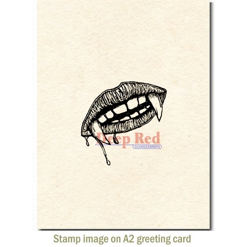 Deep Red Stamps - Halloween - Cling Mounted Rubber Stamp - Vampire SWAK