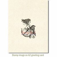 Deep Red Stamps - Cling Mounted Rubber Stamp - Emo Girl