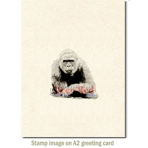 Deep Red Stamps - Cling Mounted Rubber Stamp - Gorilla