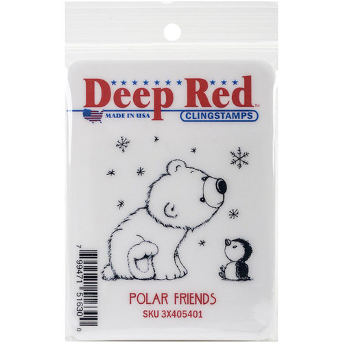 Deep Red Stamps - Cling Mounted Rubber Stamp - Polar Friends