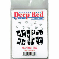 Deep Red Stamps - Cling Mounted Rubber Stamp - Heartfelt Hug