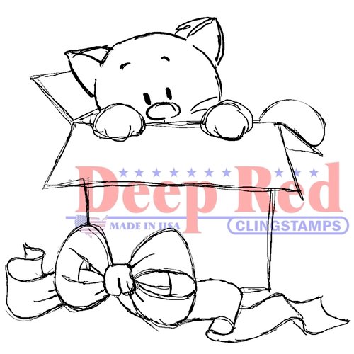 Deep Red Stamps - Cling Mounted Rubber Stamp - Surprise Gift