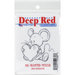 Deep Red Stamps - Cling Mounted Rubber Stamp - Big Heart Mousie