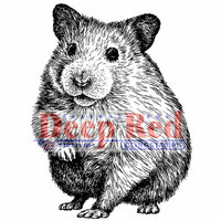 Deep Red Stamps - Cling Mounted Rubber Stamp - Hamster