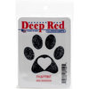 Deep Red Stamps - Cling Mounted Rubber Stamp - Pawprint